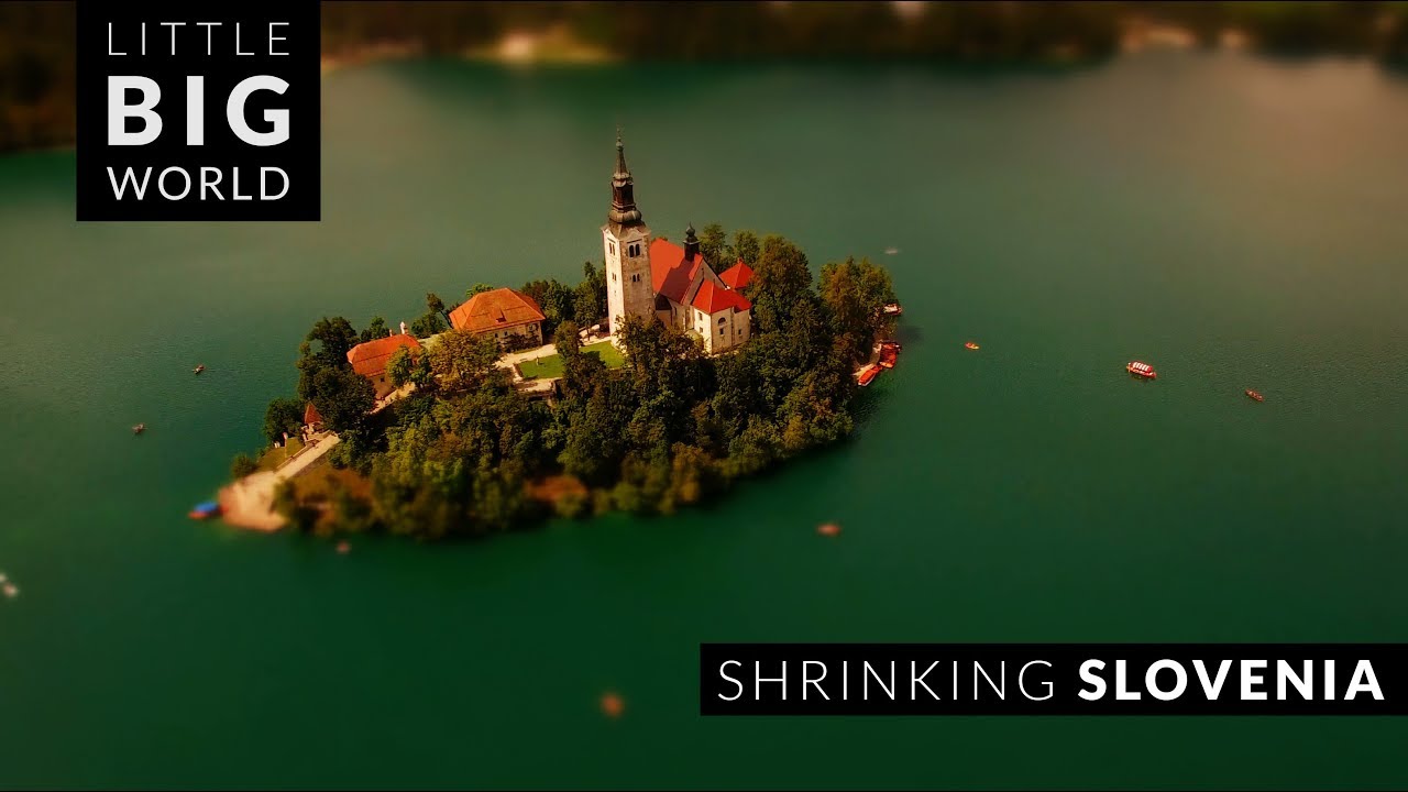 La Slovénie toute petite comme une maquette animée