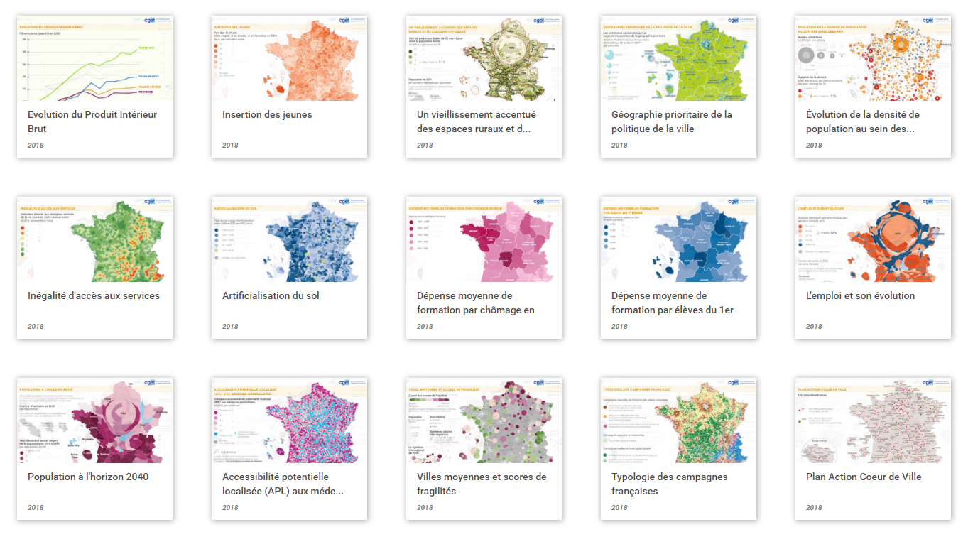 La Cartothèque, une ressource gouvernementale de 1600 infographies sur la France
