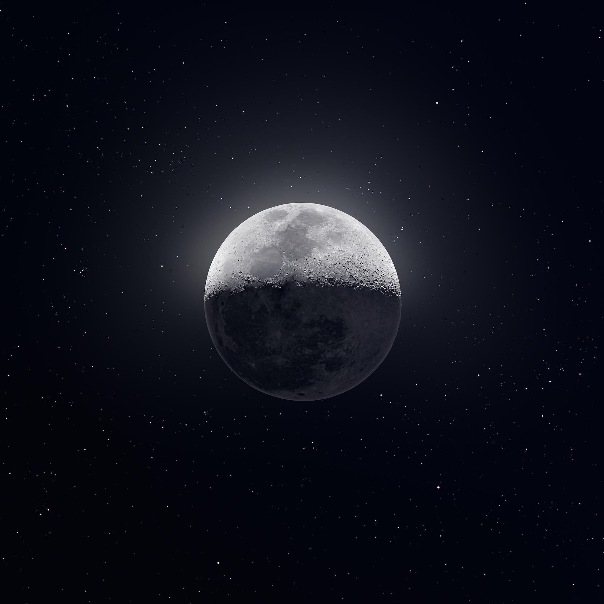 50 000 images combinées : la lune en ultra haute résolution