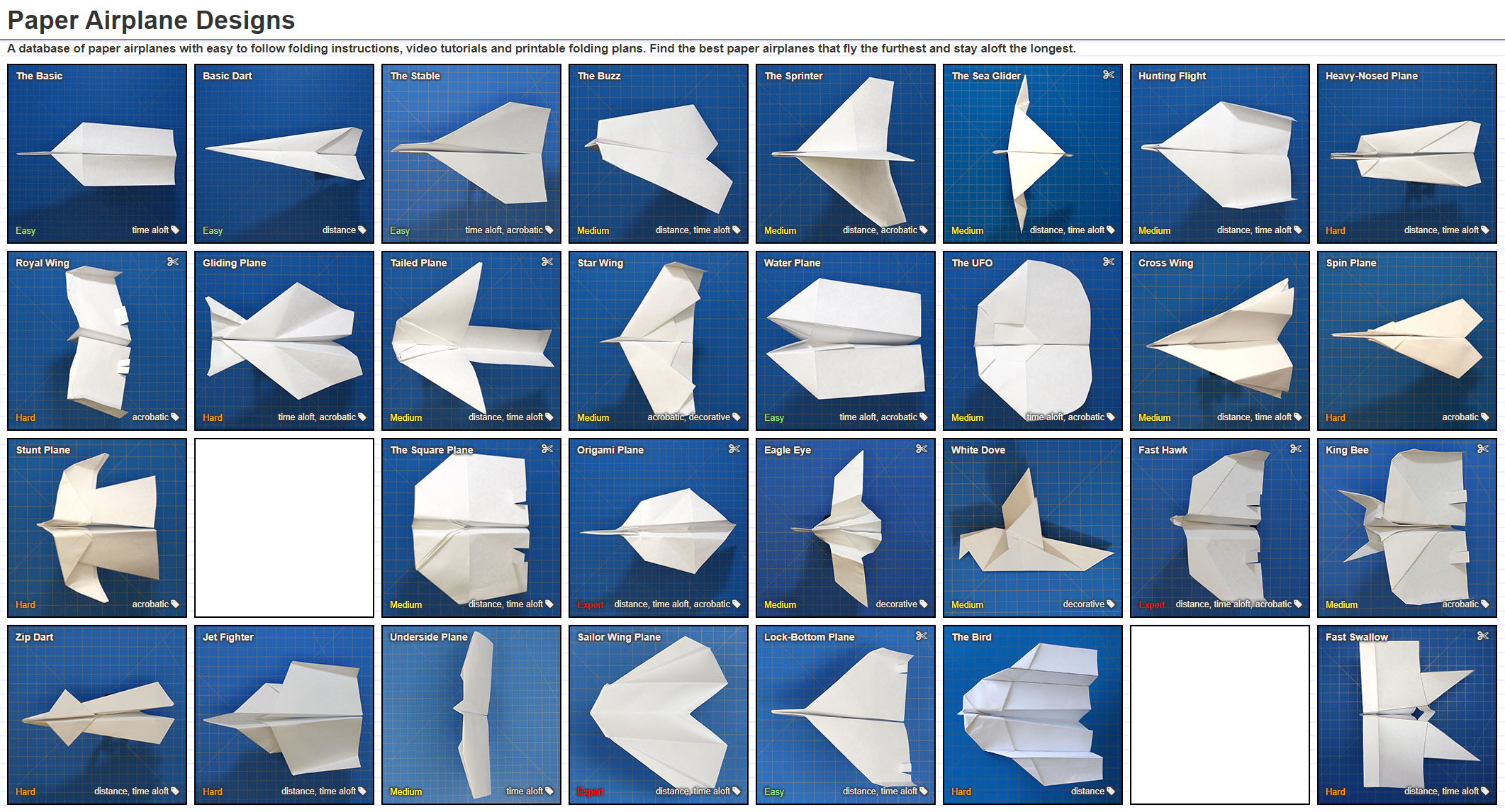 44 modèles d’avions en papier avec des instructions très détaillées